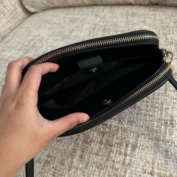 Michael Kors Black Double-Zip Crossbody Purse - Picture 5 of 5